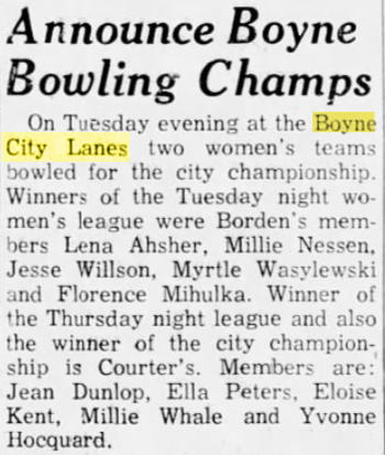 BC Lanes & The Venue Sports Bar and Grill (Boyne City Lanes) - May 1964 (newer photo)